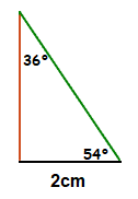 Right angle triangle which is half of one of the 5 interior Pentagon triangles.